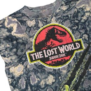 Vintage 1997 Jurassic Park The Lost World Tie Dye Shirt sz Large unisex